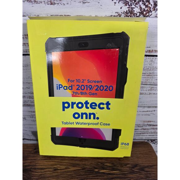 Protect Onn Black Waterproof Tablet case 10.2" screen iPad 7/8 NIB - Picture 1 of 4